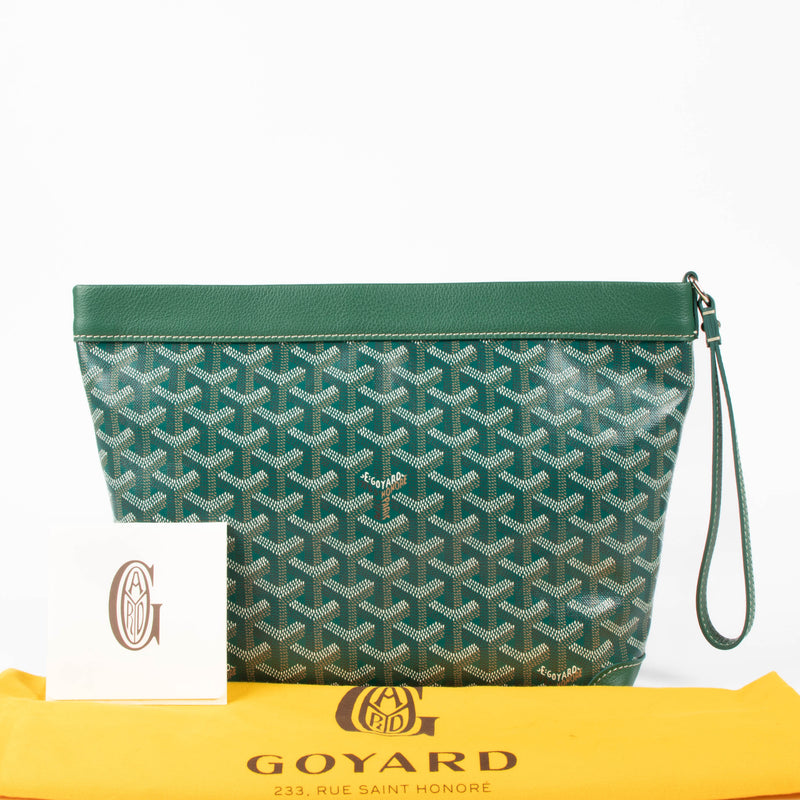 Goyard Green Goyardine Conti Pouch