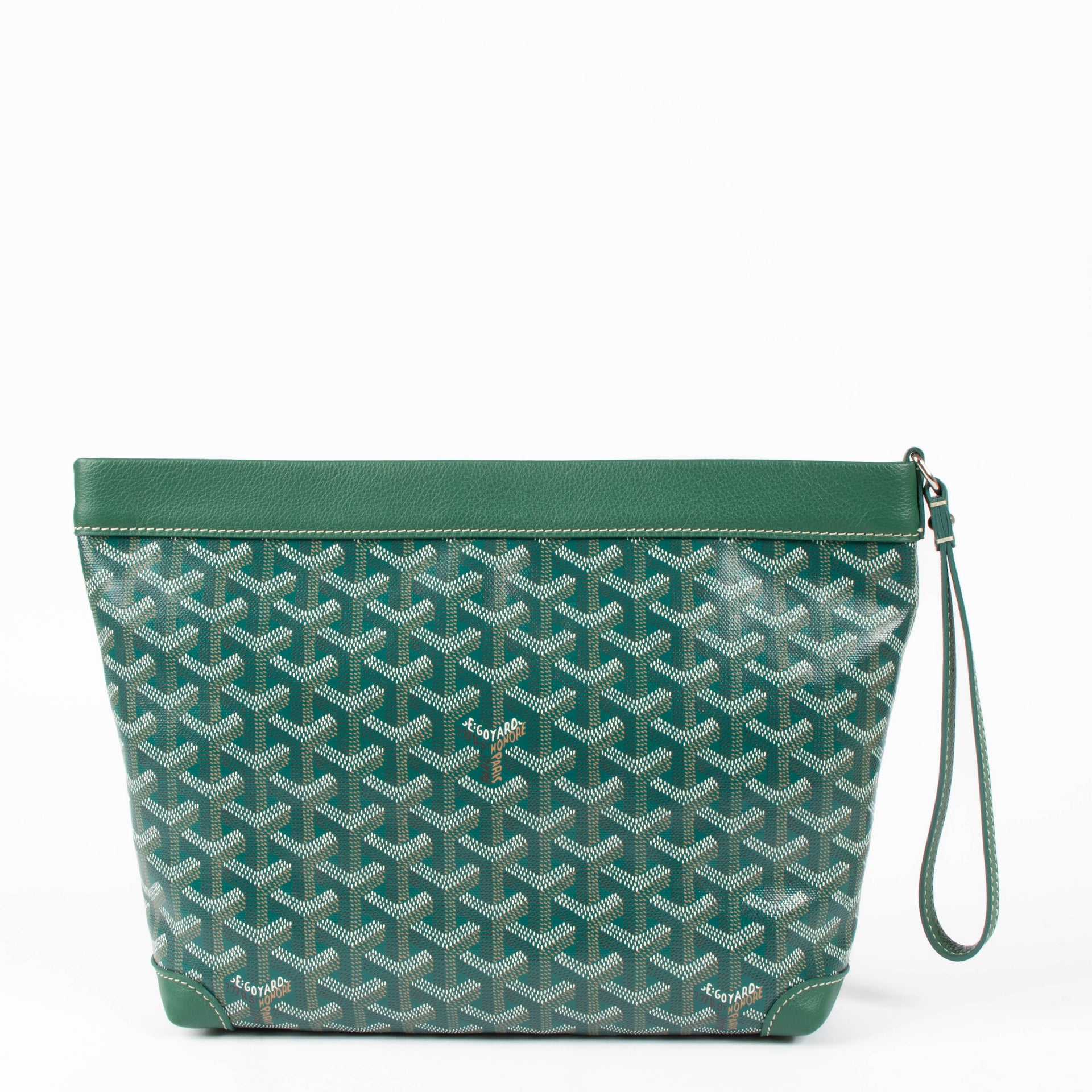 Goyard Green Goyardine Conti Pouch