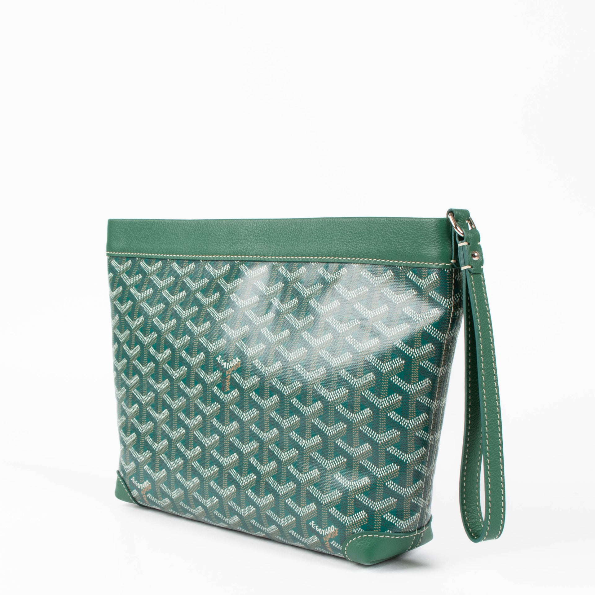 Goyard Green Goyardine Conti Pouch
