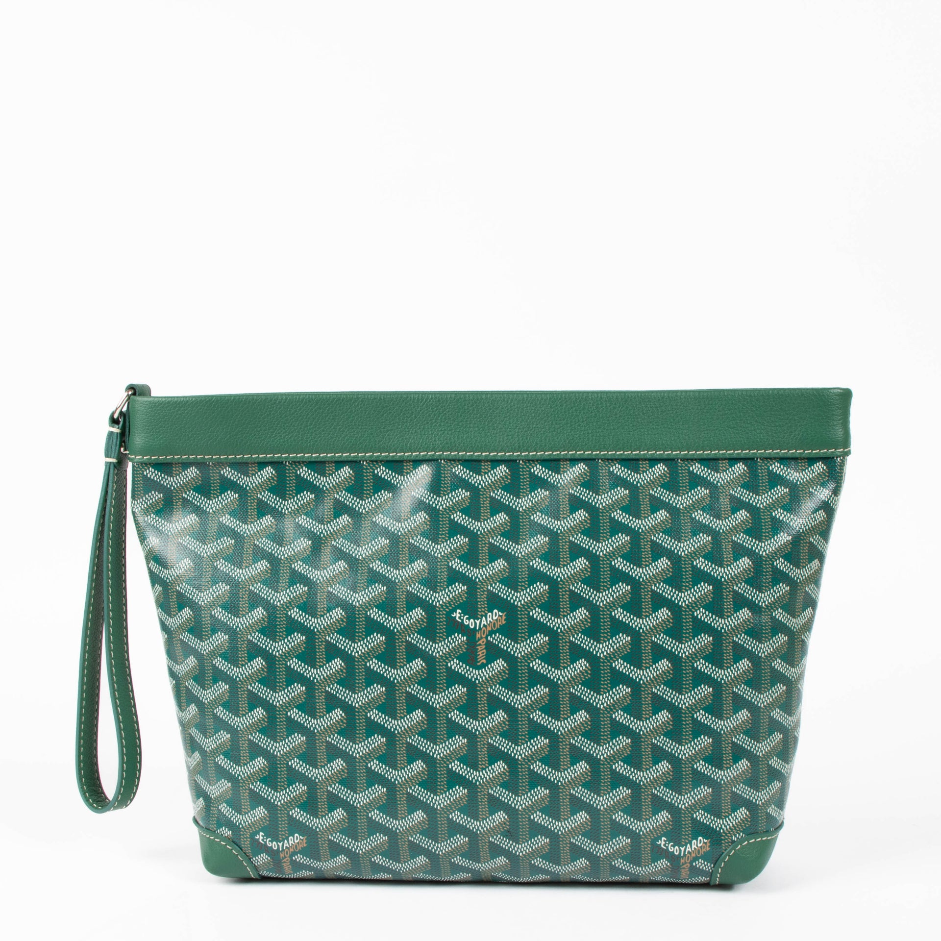 Goyard Green Goyardine Conti Pouch