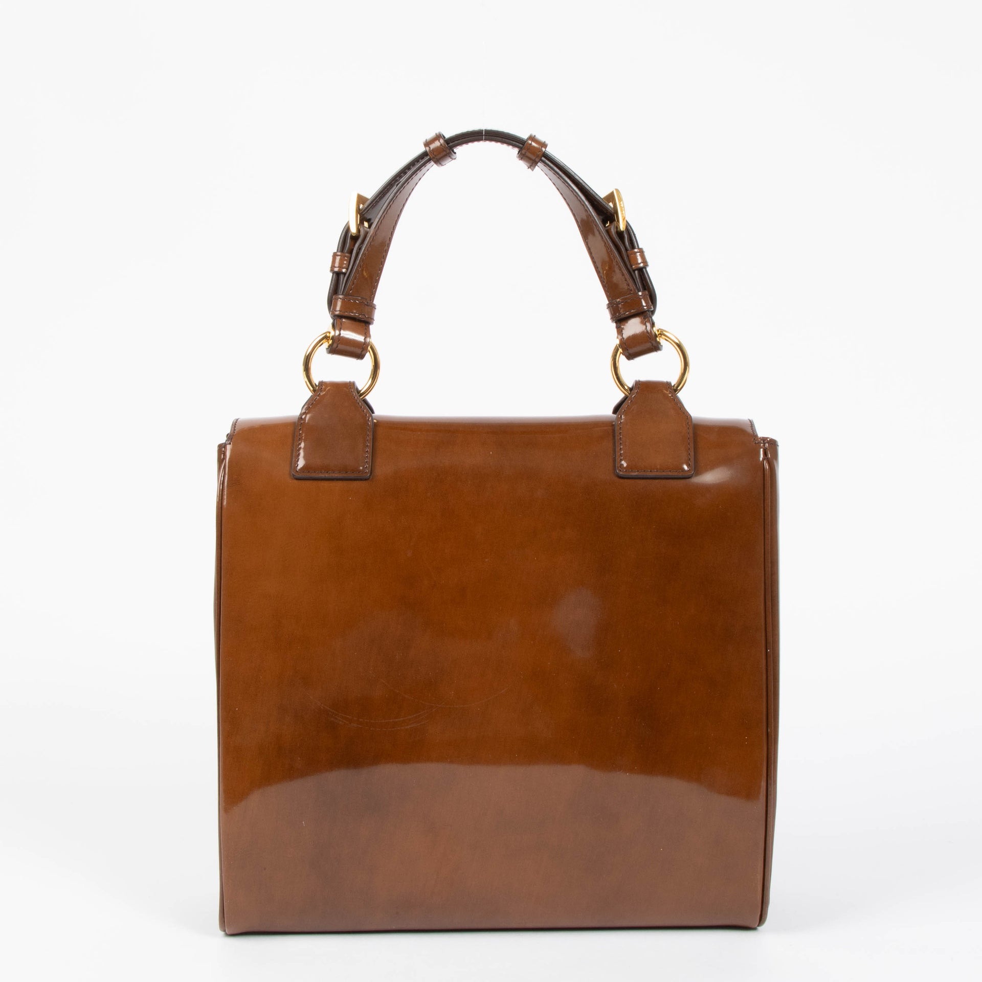 Prada Brown Spazzolato Top Handle