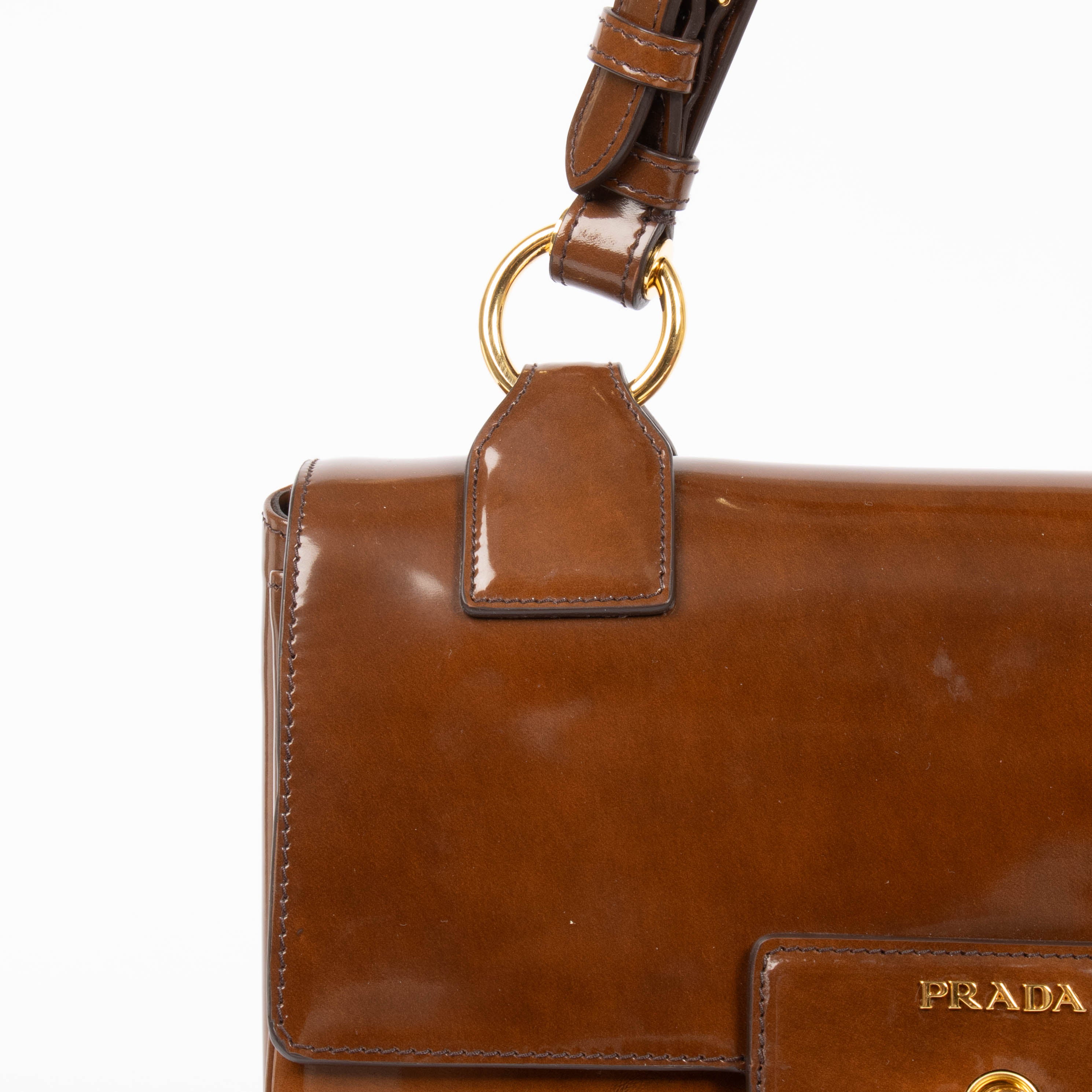 Prada Brown Spazzolato Top Handle – Labellov