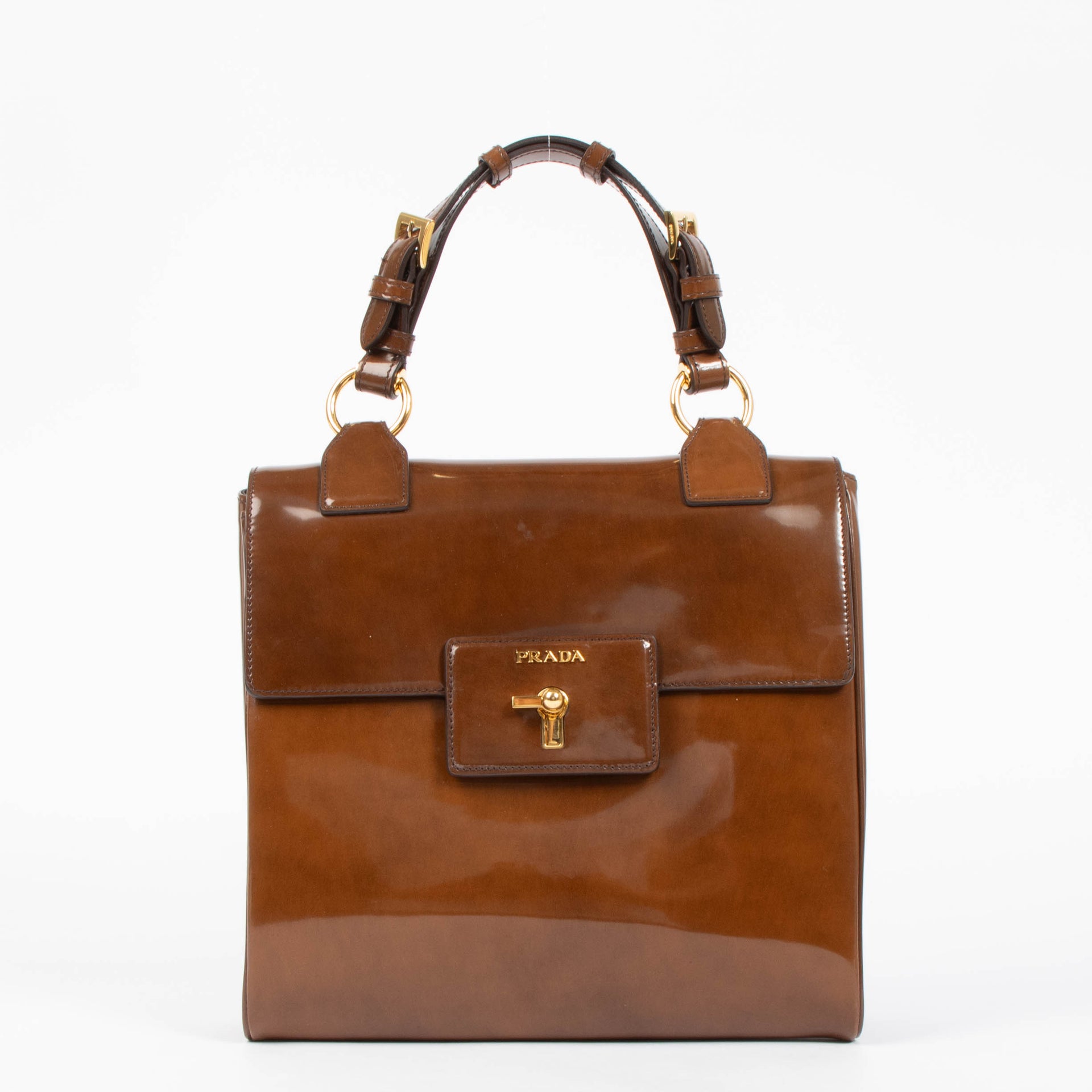Prada Brown Spazzolato Top Handle