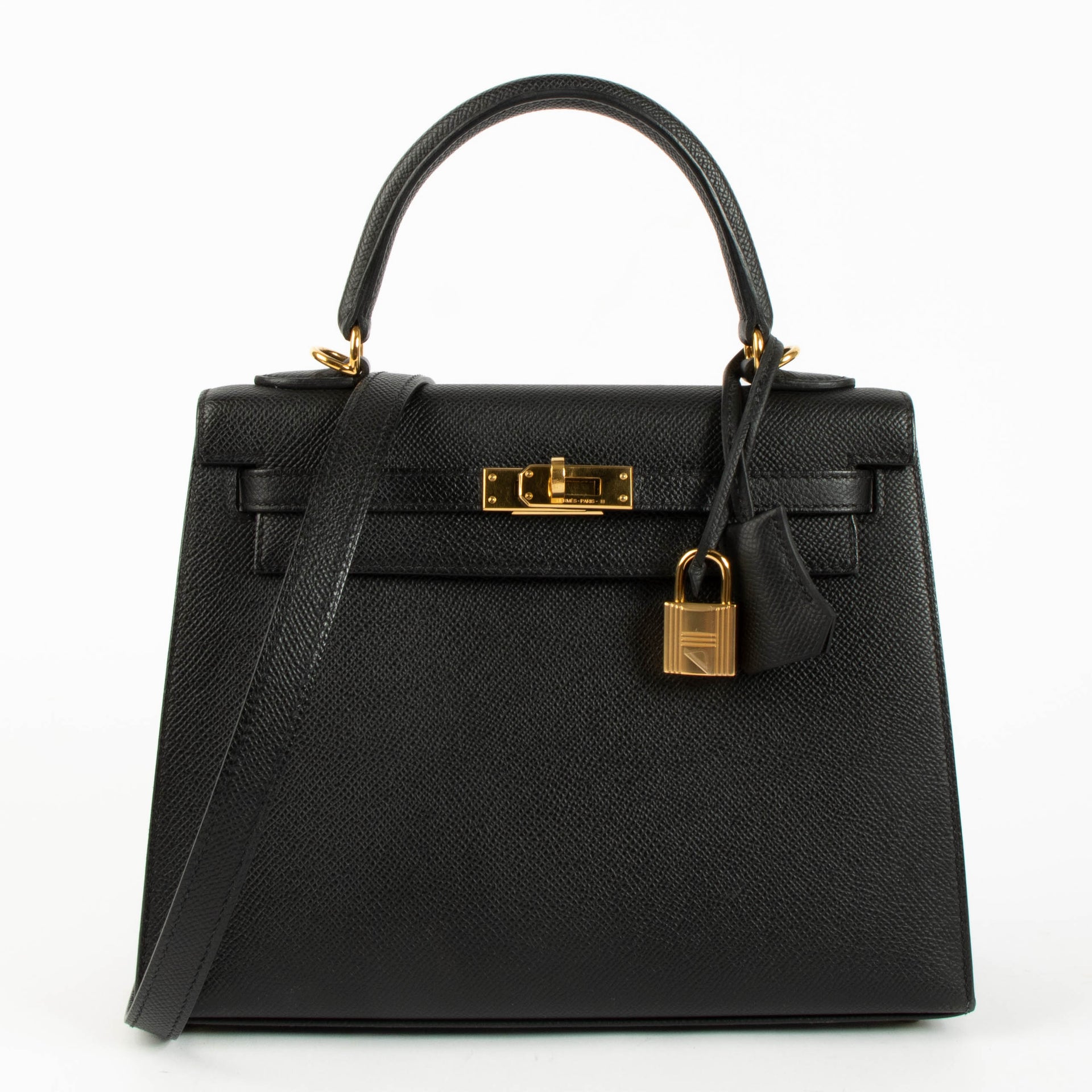 Hermès Kelly 25 Black Epsom GHW