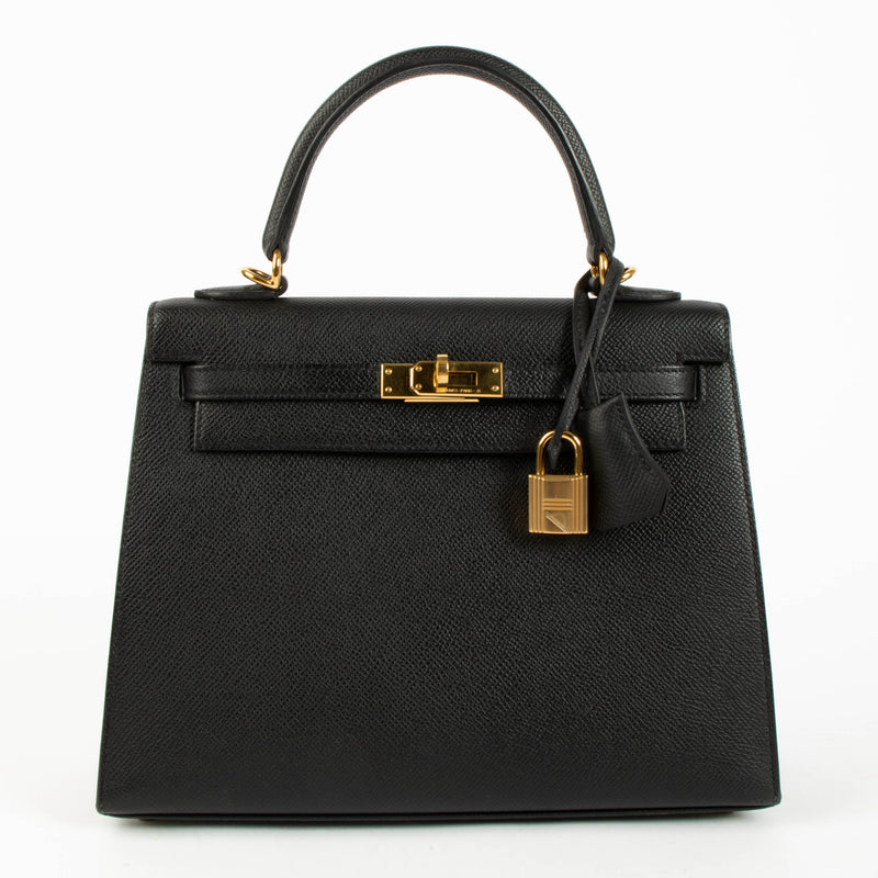 Hermès Kelly 25 Black Epsom GHW