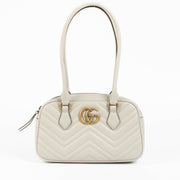 Shop the authentic Gucci Grey GG Marmont Boston Shoulder Bag second hand on Labellov.com