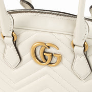 Shop the authentic Gucci Grey GG Marmont Boston Shoulder Bag second hand on Labellov.com