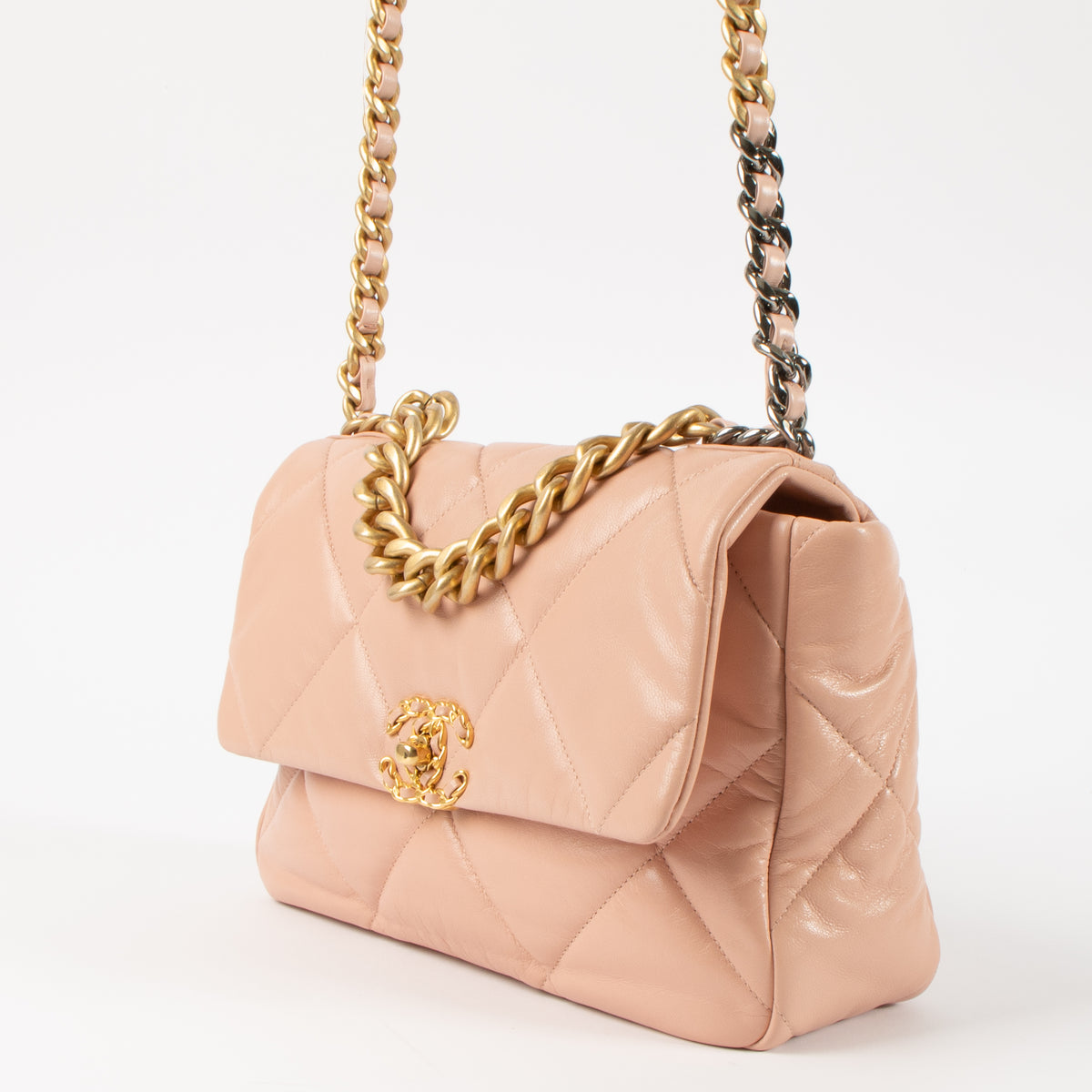 Chanel Pink Goatskin Large Chanel 19 Bag