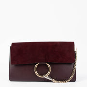 Shop this authentic Chloé Bordeaux Faye Clutch pre-loved on Labellov.com 