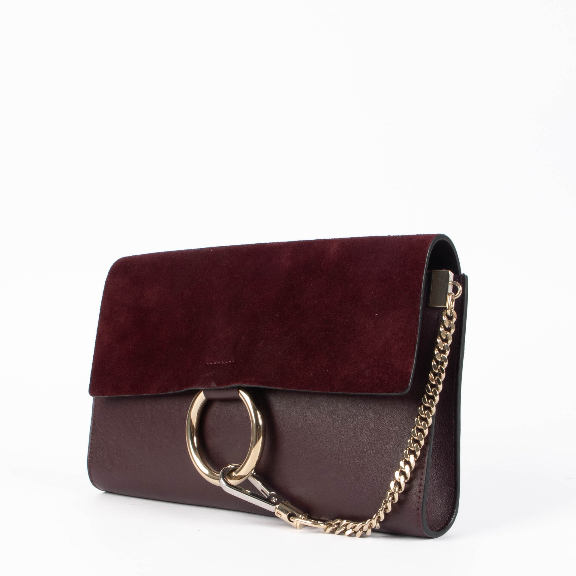 Shop this authentic Chloé Bordeaux Faye Clutch pre-loved on Labellov.com 