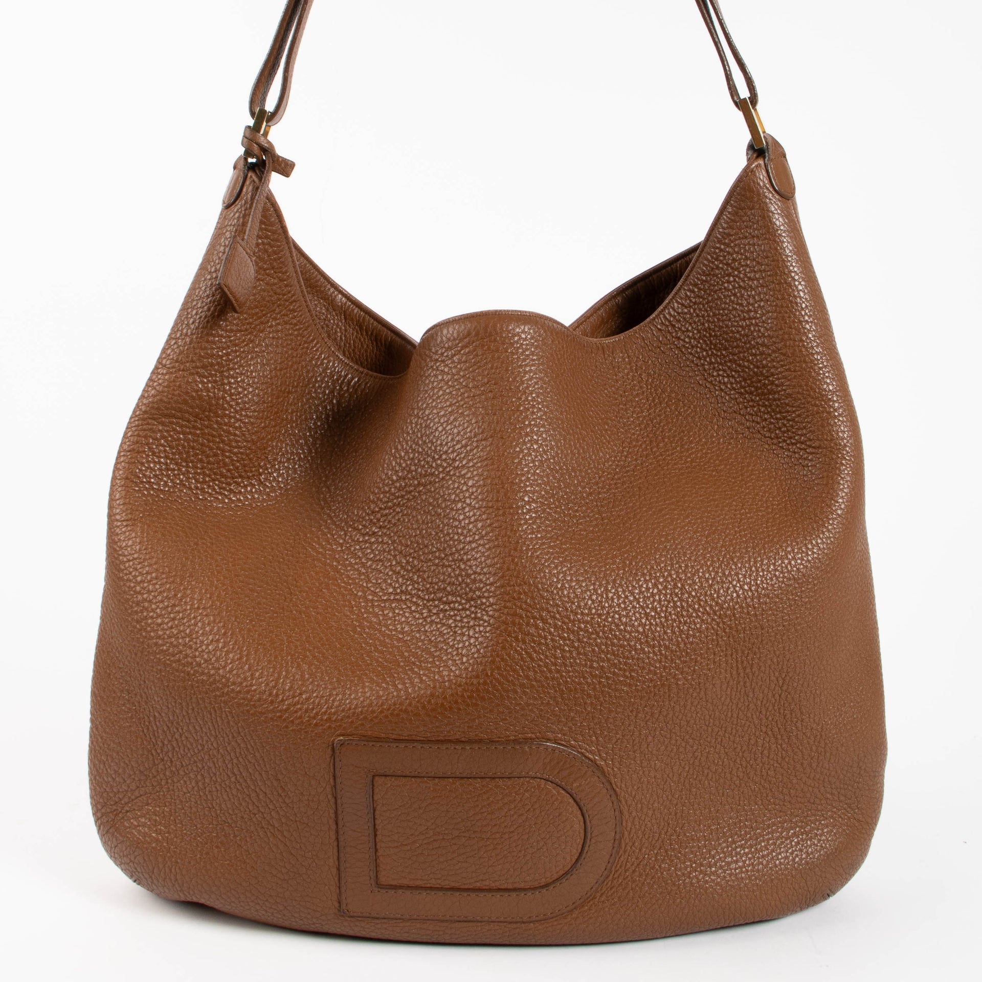 Delvaux Brown Taurillon Louise GM Bag