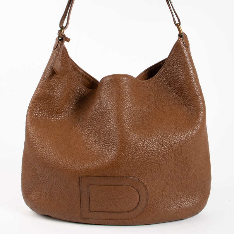 Delvaux Brown Taurillon Louise GM Bag