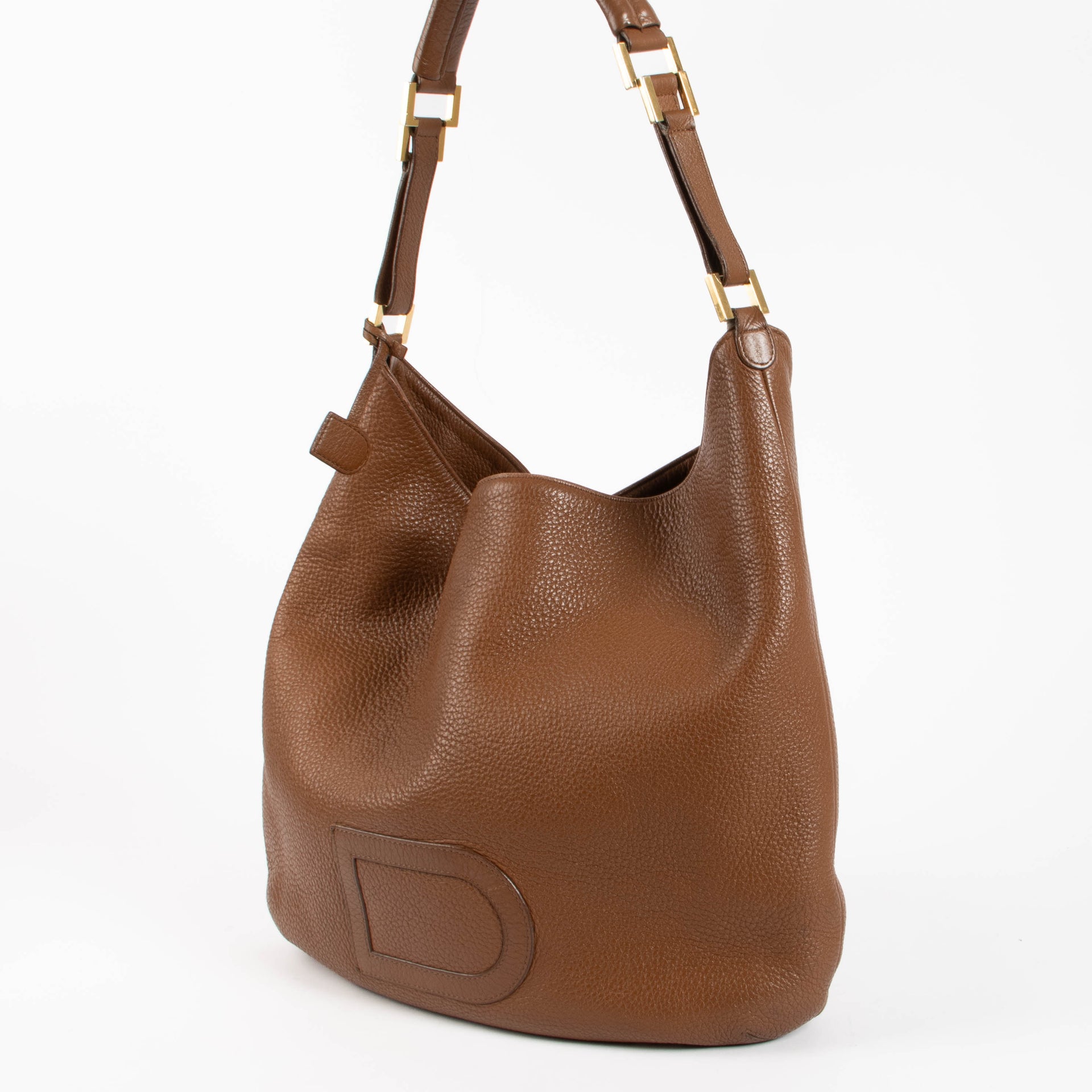 Delvaux Brown Taurillon Louise GM Bag