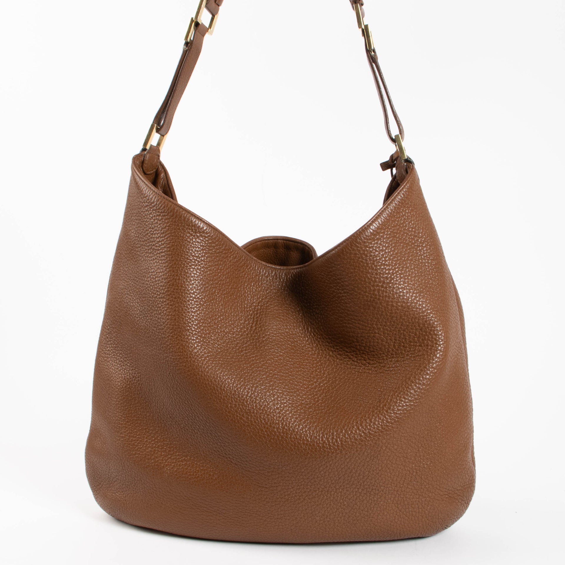 Delvaux Brown Taurillon Louise GM Bag