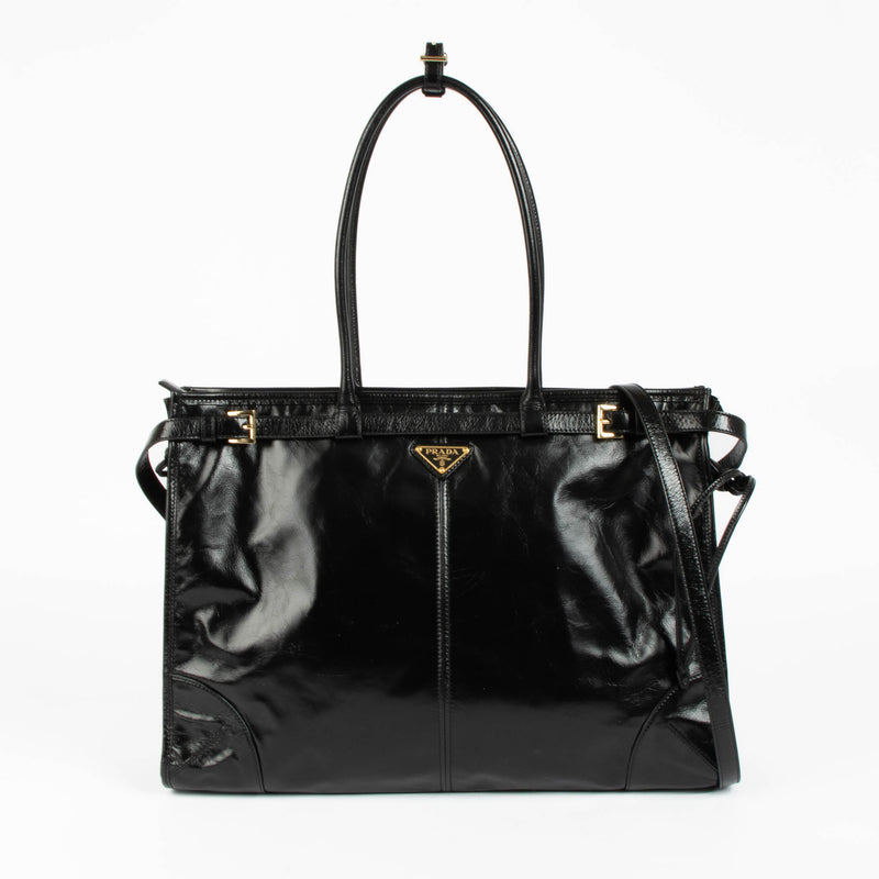 Shop this authentic Prada Black Bonnie Large Bag pre-loved on Labellov.com 