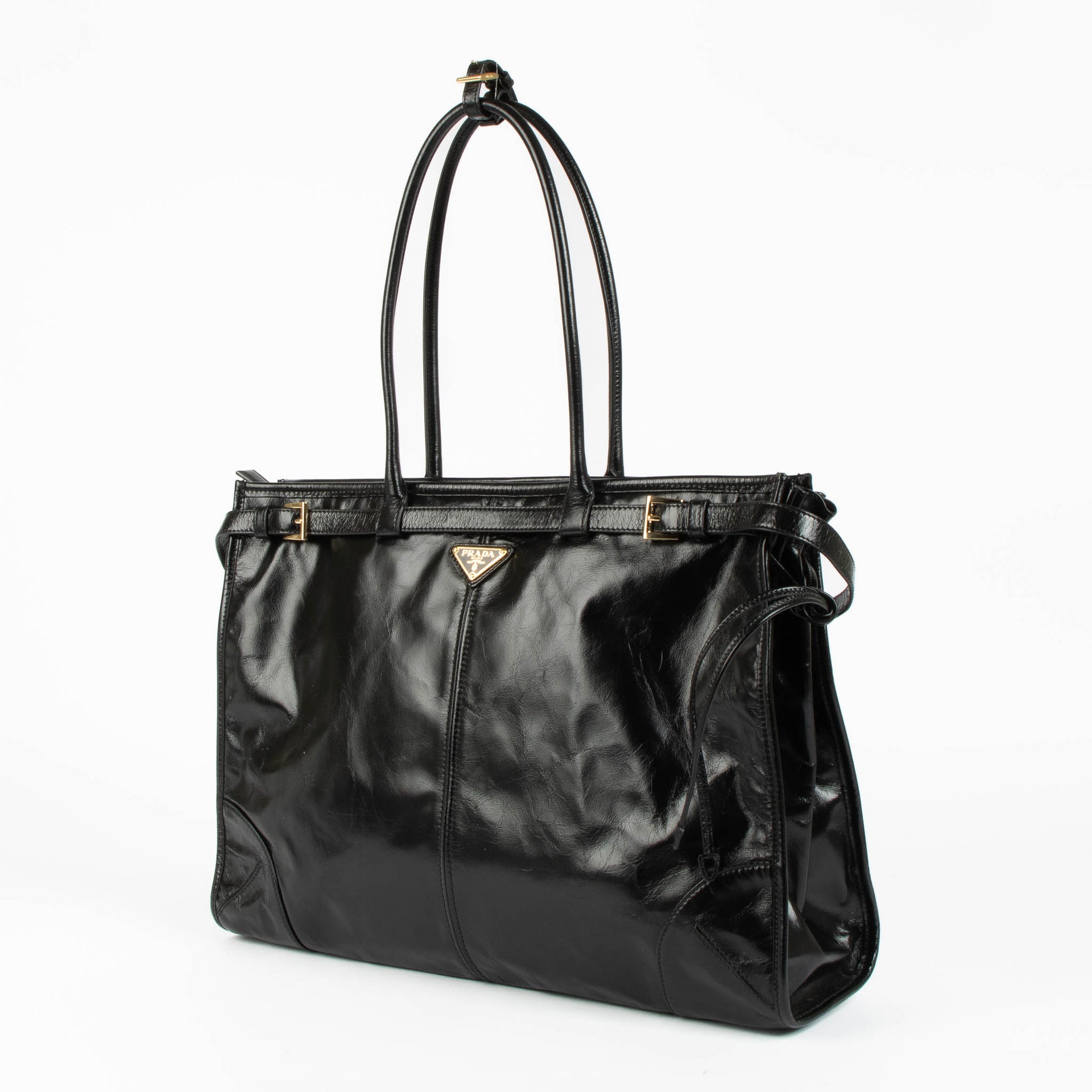 Shop this authentic Prada Black Bonnie Large Bag pre-loved on Labellov.com 