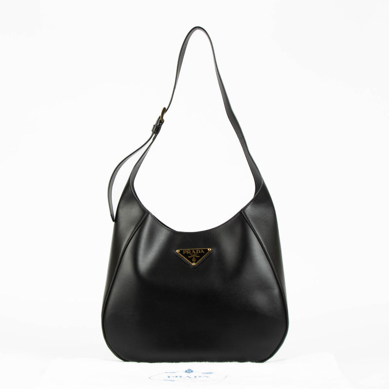 Shop this 100% authentic Prada Black Leather City Medium Shoulder Bag at Labellov.com