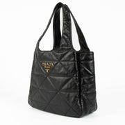 Shop this 100% authentic Prada Black Quilted Dynamique Medium Tote Bag at Labellov.com