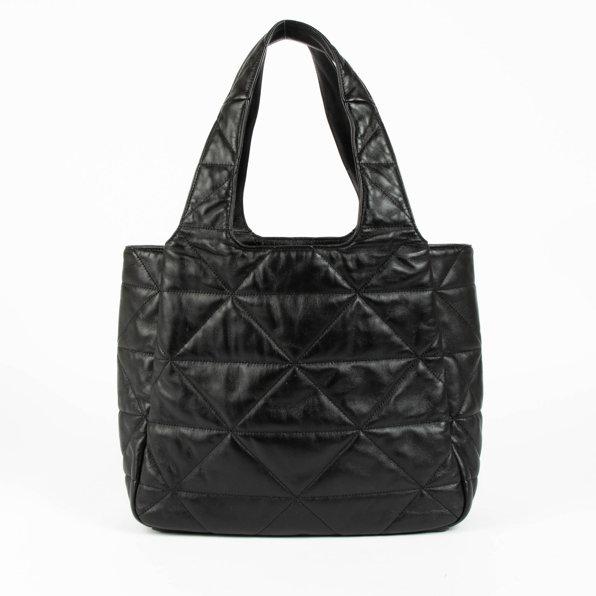 Prada Black Quilted Dynamique Medium Tote Bag
