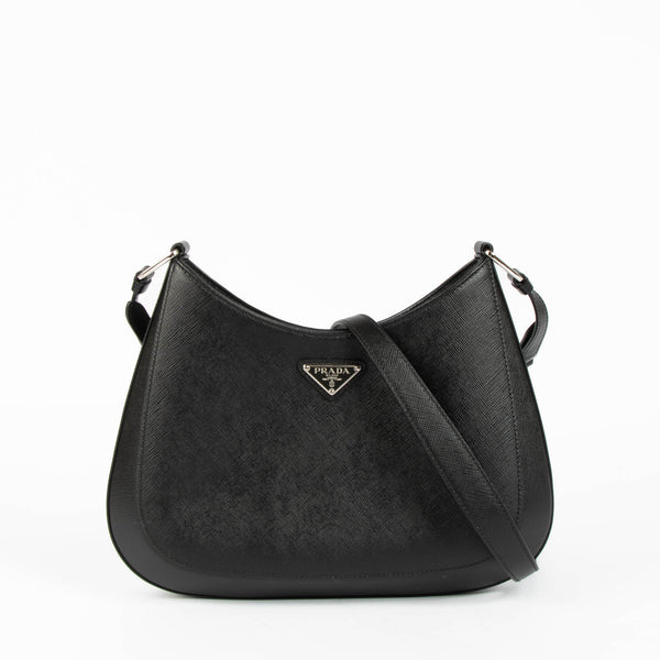 Shop this 100% authentic Prada Black Cleo Saffiano Crossbody Bag at Labellov.com