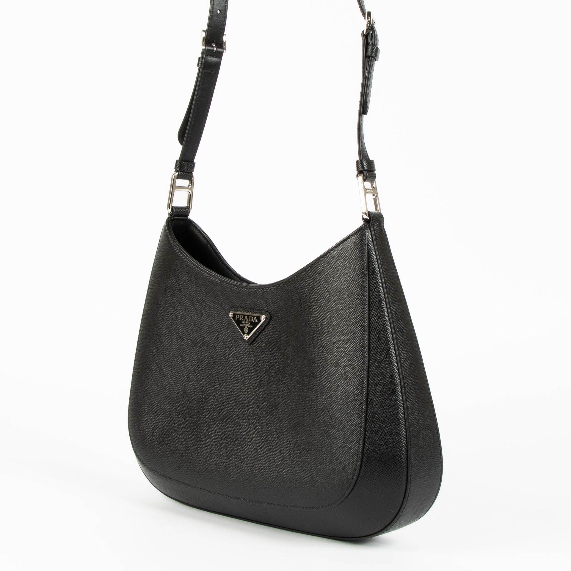 Shop this 100% authentic Prada Black Cleo Saffiano Crossbody Bag at Labellov.com
