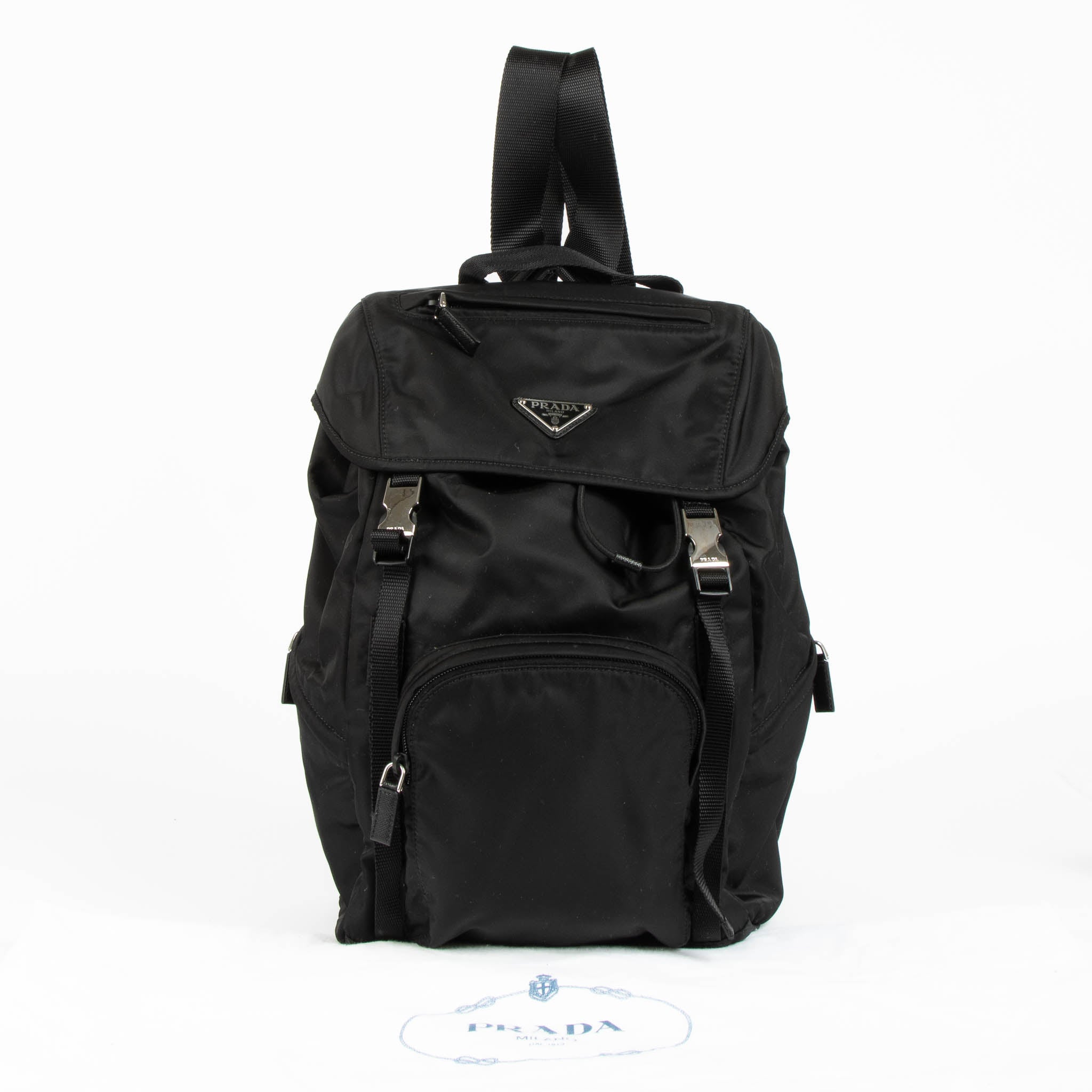 バッグパック/リュック PRADA tessuto nylon backpack NERO Prada Black Nylon Backpack – Labellov