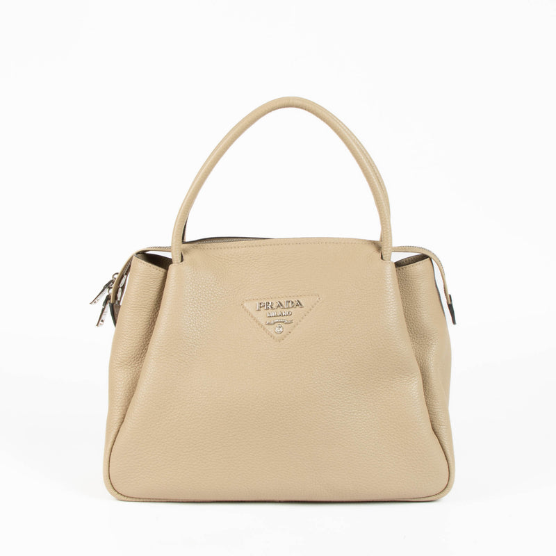 Shop this 100% authentic Prada Clay Grey Medium Handbag at Labellov.com