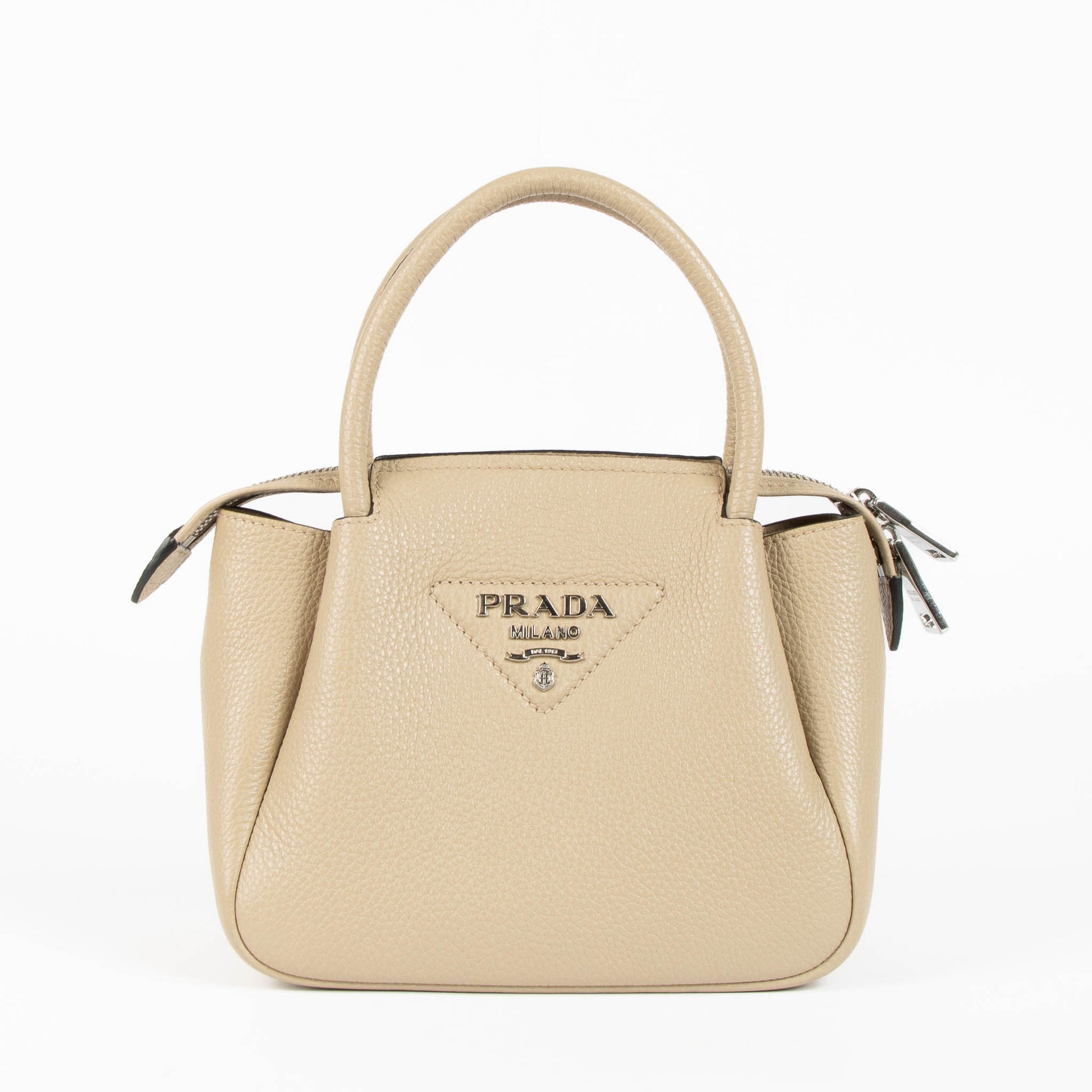 Shop this 100% authentic Prada Clay Grey Small Handbag at Labellov.com