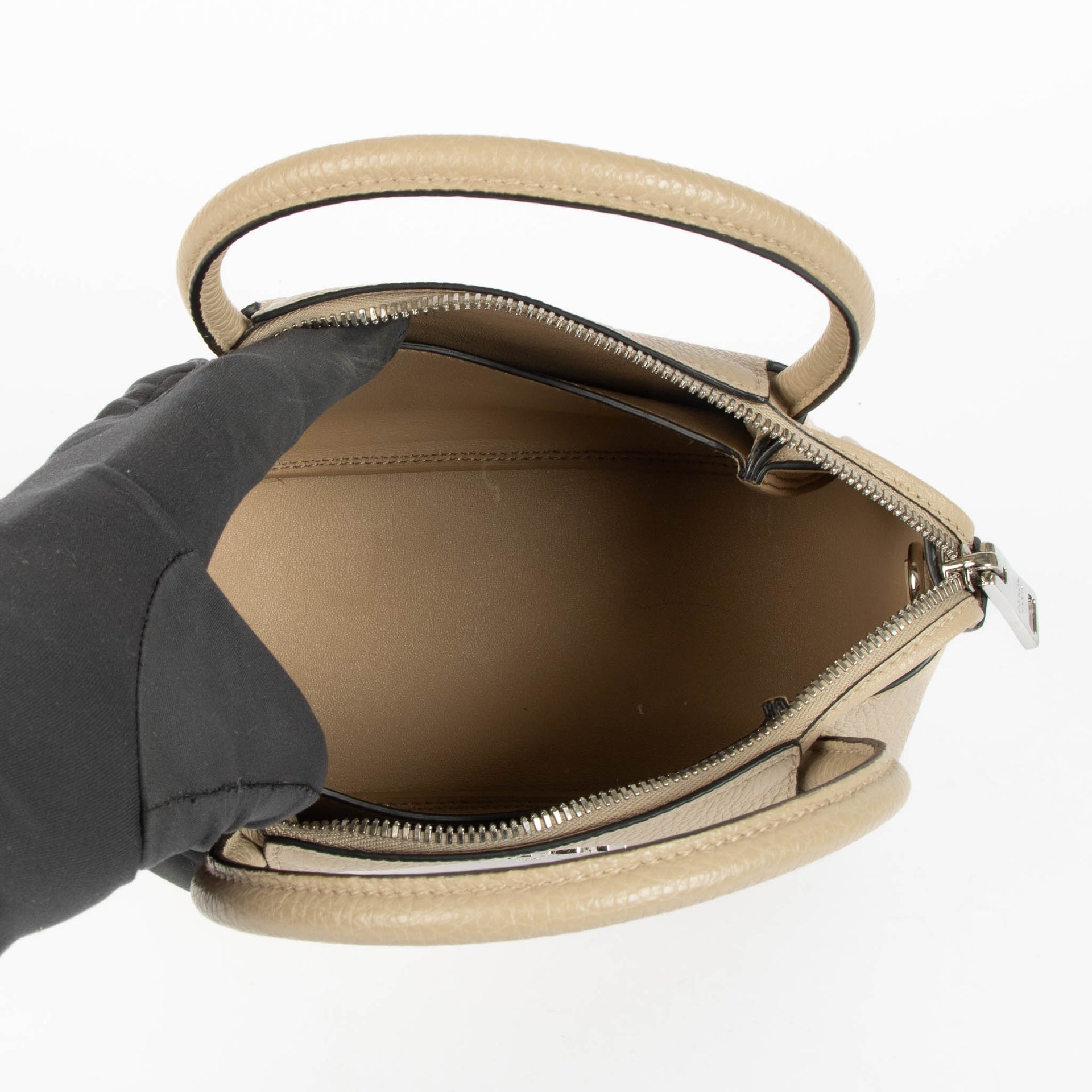 Shop this 100% authentic Prada Clay Grey Small Handbag at Labellov.com