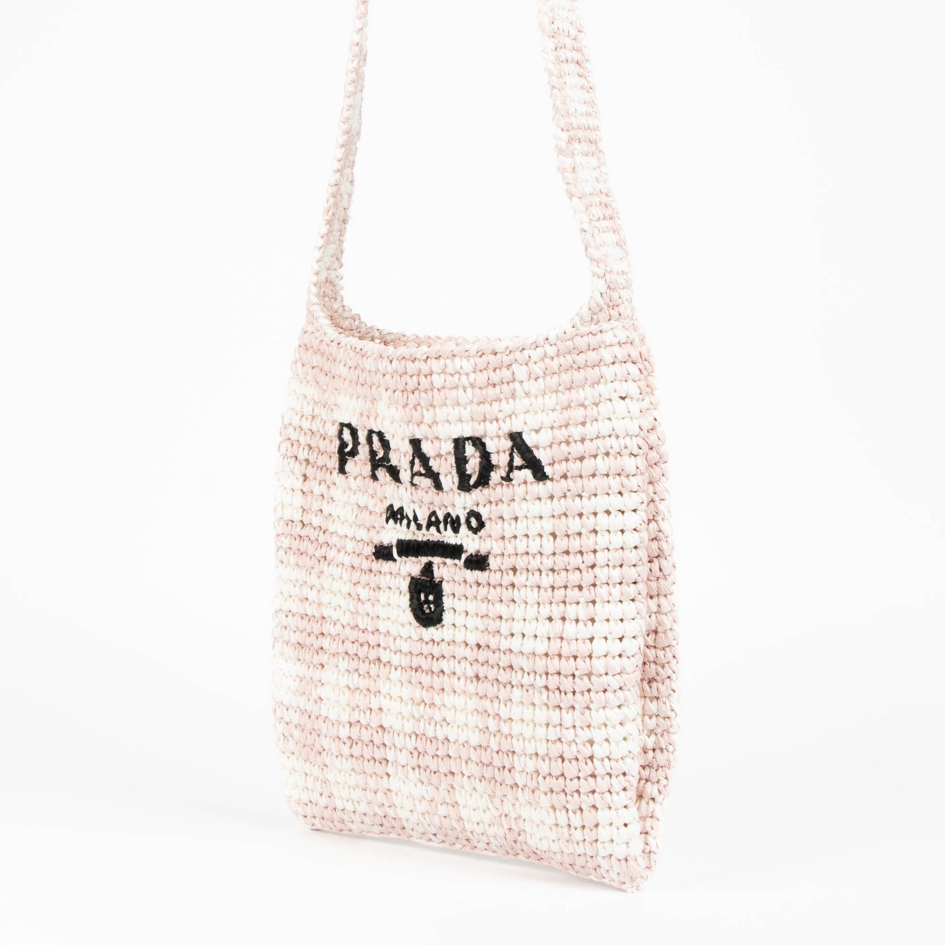 Shop this 100% authentic Prada Pink Raffia Bag at Labellov.com