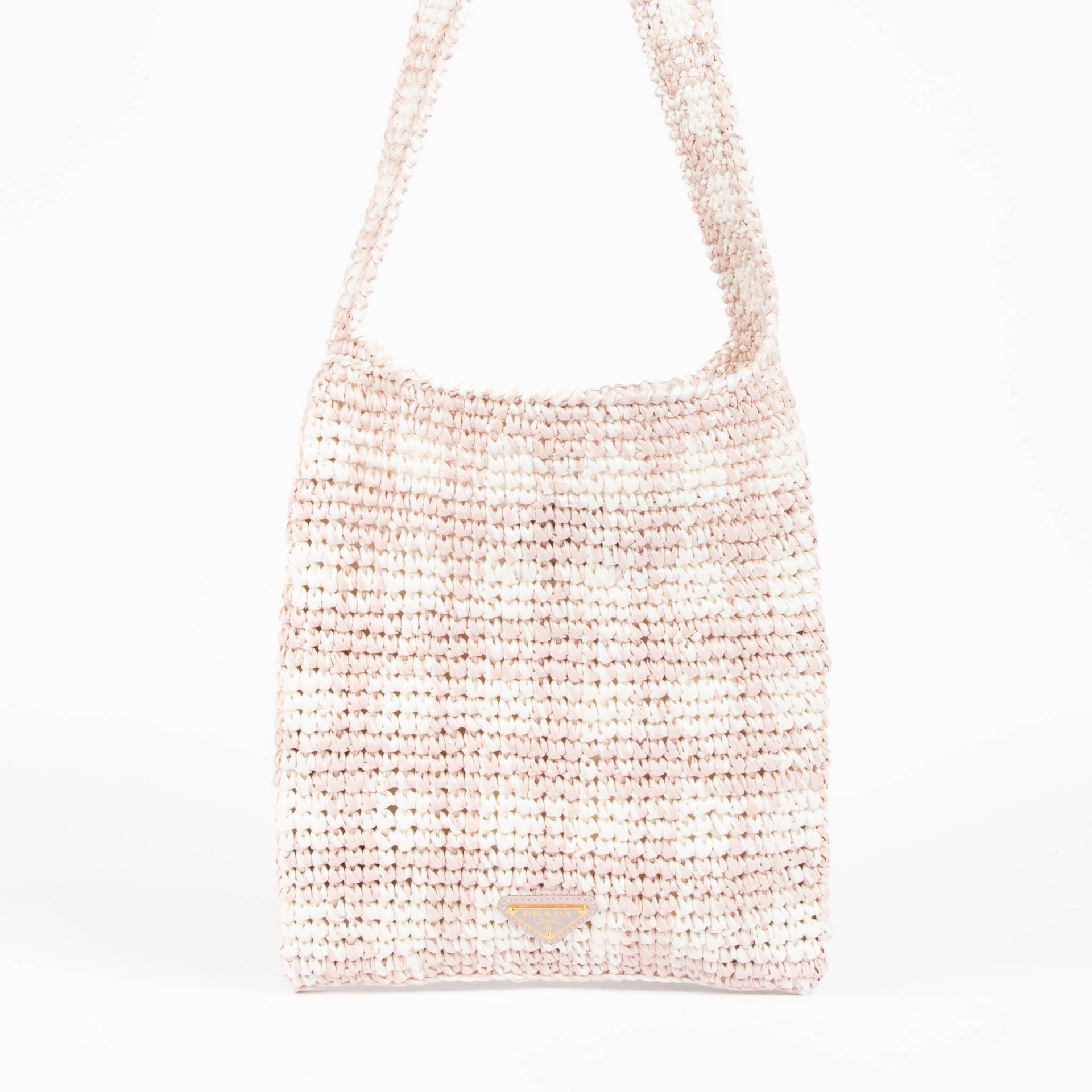 Shop this 100% authentic Prada Pink Raffia Bag at Labellov.com