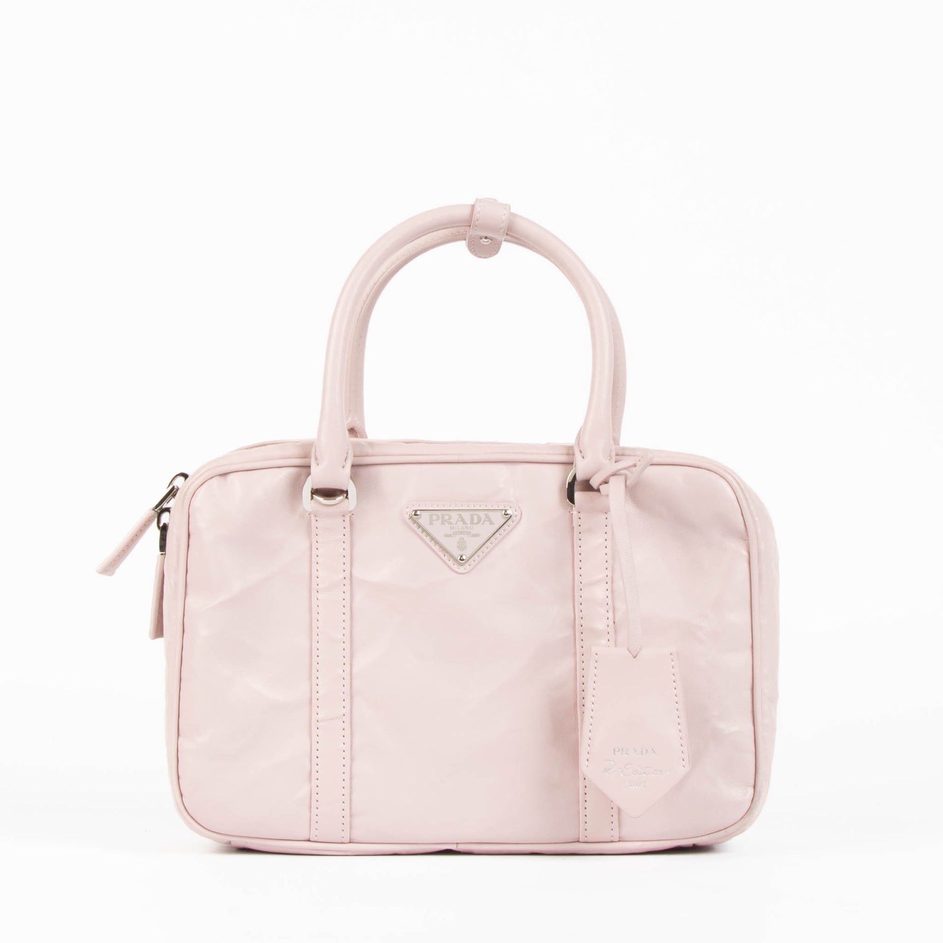 Prada Alabaster Pink Antique Nappa Re-Edition 2001 Small Bag