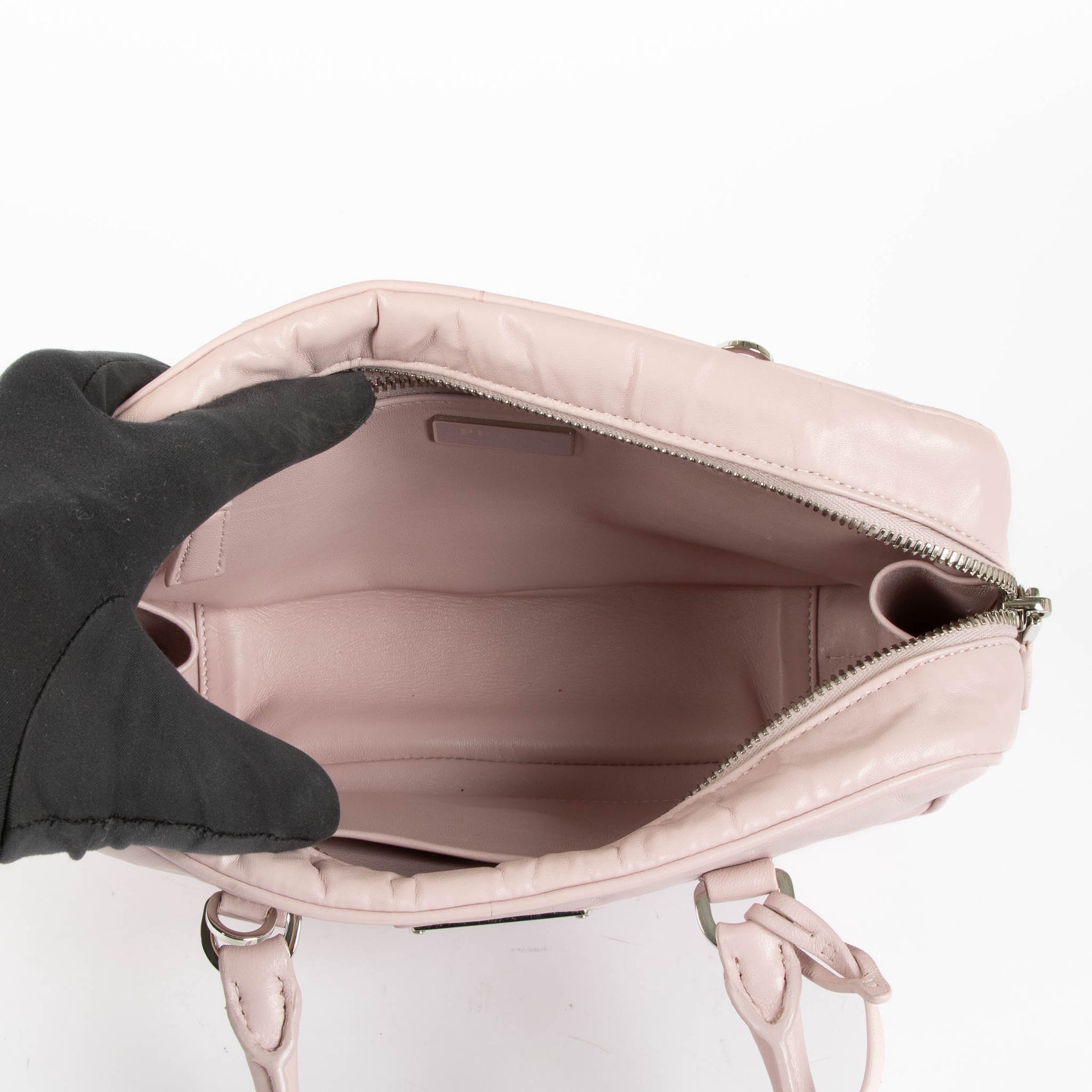 Prada Alabaster Pink Antique Nappa Re-Edition 2001 Small Bag