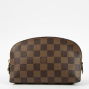 Shop this authentic Louis Vuitton Damier Ebene Canvas Cosmetic Pouch PM pre-loved on Labellov.com