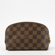 Shop this authentic Louis Vuitton Damier Ebene Canvas Cosmetic Pouch PM pre-loved on Labellov.com
