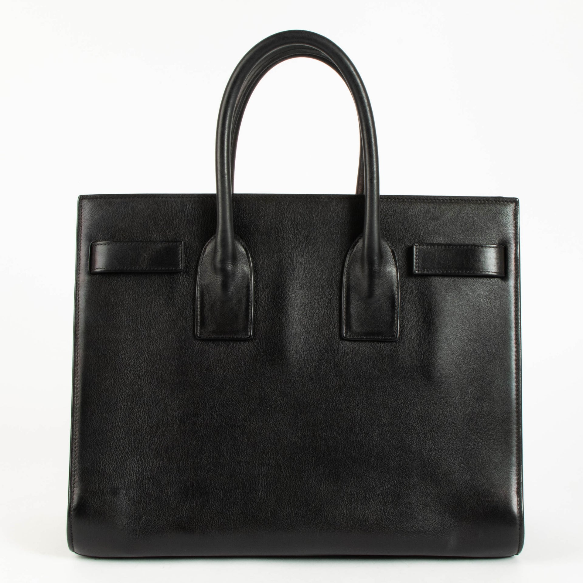 Saint Laurent Black Calfskin Small Sac de Jour Bag