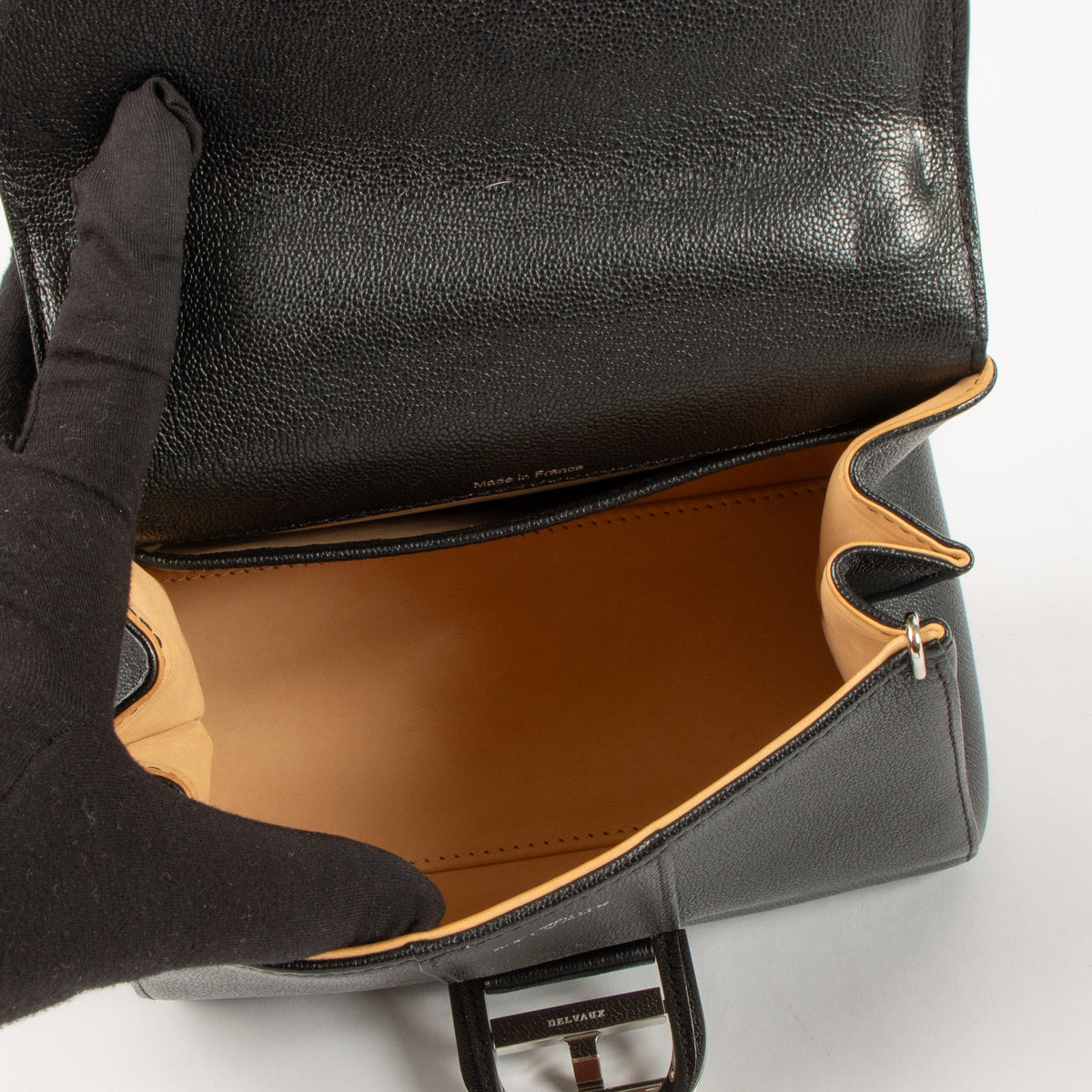 Shop this authentic Delvaux Black Rodeo Calf Brillant Mini Bag pre-loved on Labellov.com