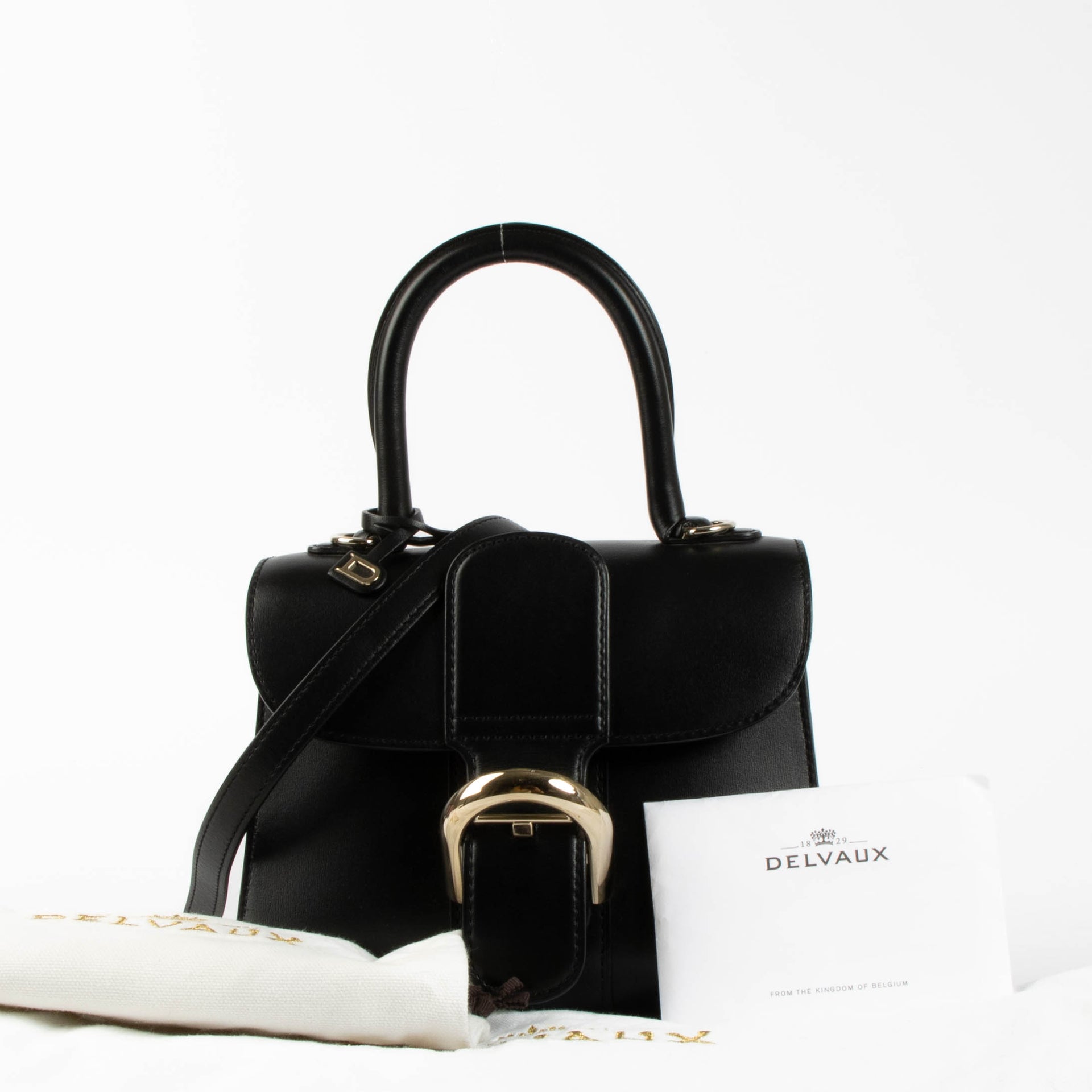 Shop authentic Delvaux Black Box Calf Brillant Mini Bag on Labellov.com.