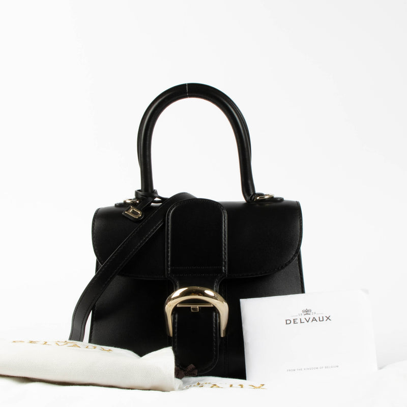 Shop authentic Delvaux Black Box Calf Brillant Mini Bag on Labellov.com.