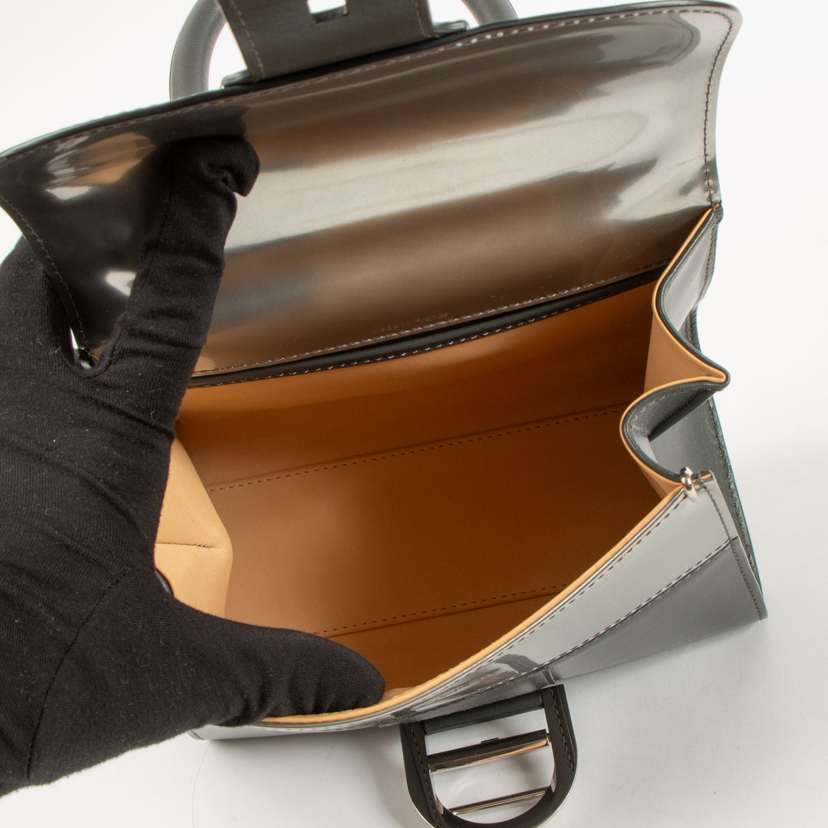 Shop this authentic Delvaux Smoke Box Calf Mirage Brillant Mini Bag pre-loved on Labellov.com 