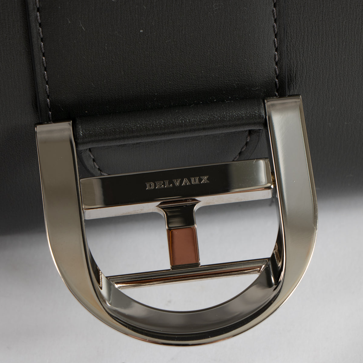 Shop this authentic Delvaux Smoke Box Calf Mirage Brillant Mini Bag pre-loved on Labellov.com 