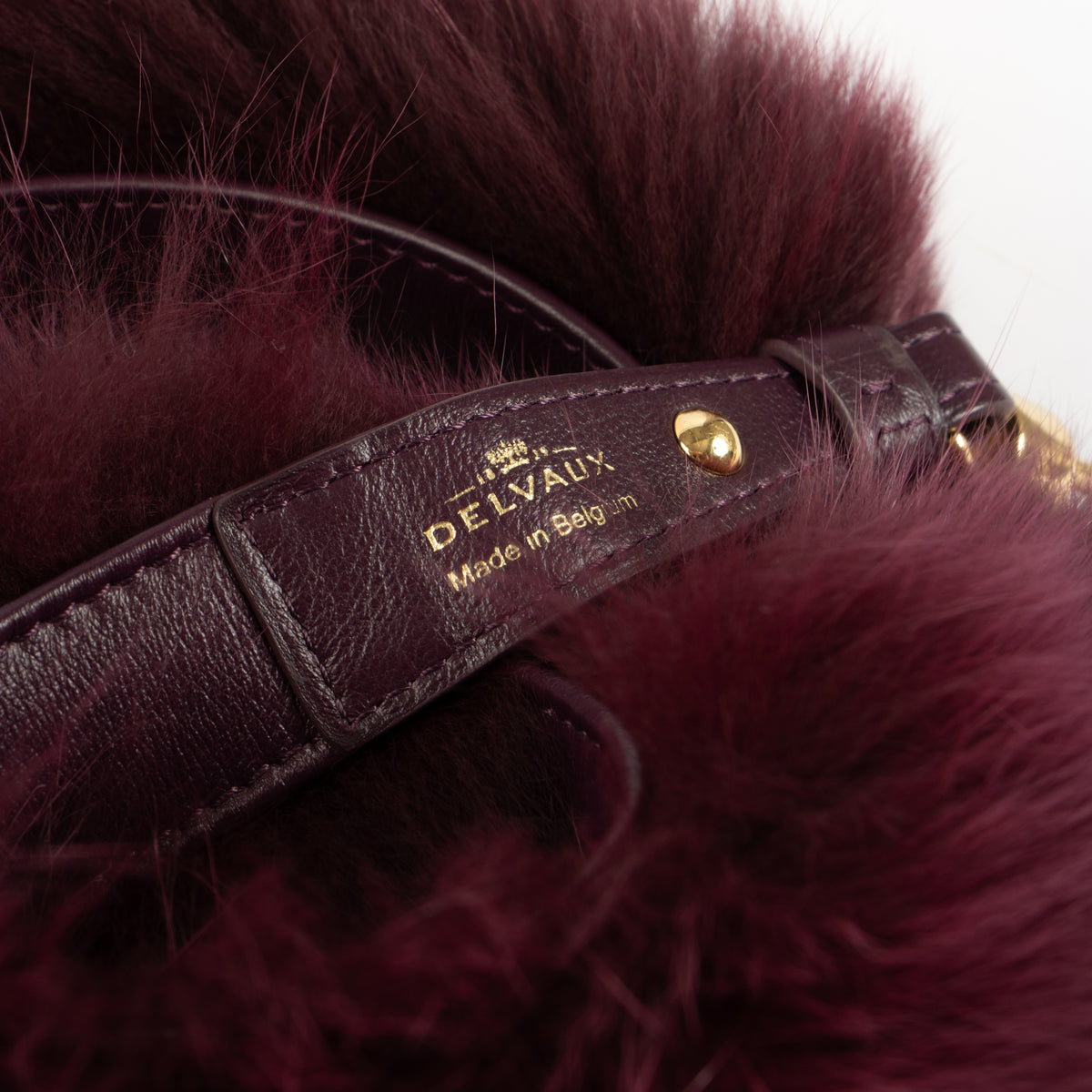 Shop this authentic Delvaux Prune Fox Fur Strap pre-loved on Labellov.com