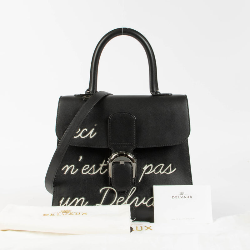 Shop authentic Delvaux Black Brillant L'Humour MM Bag on Labellov.com.