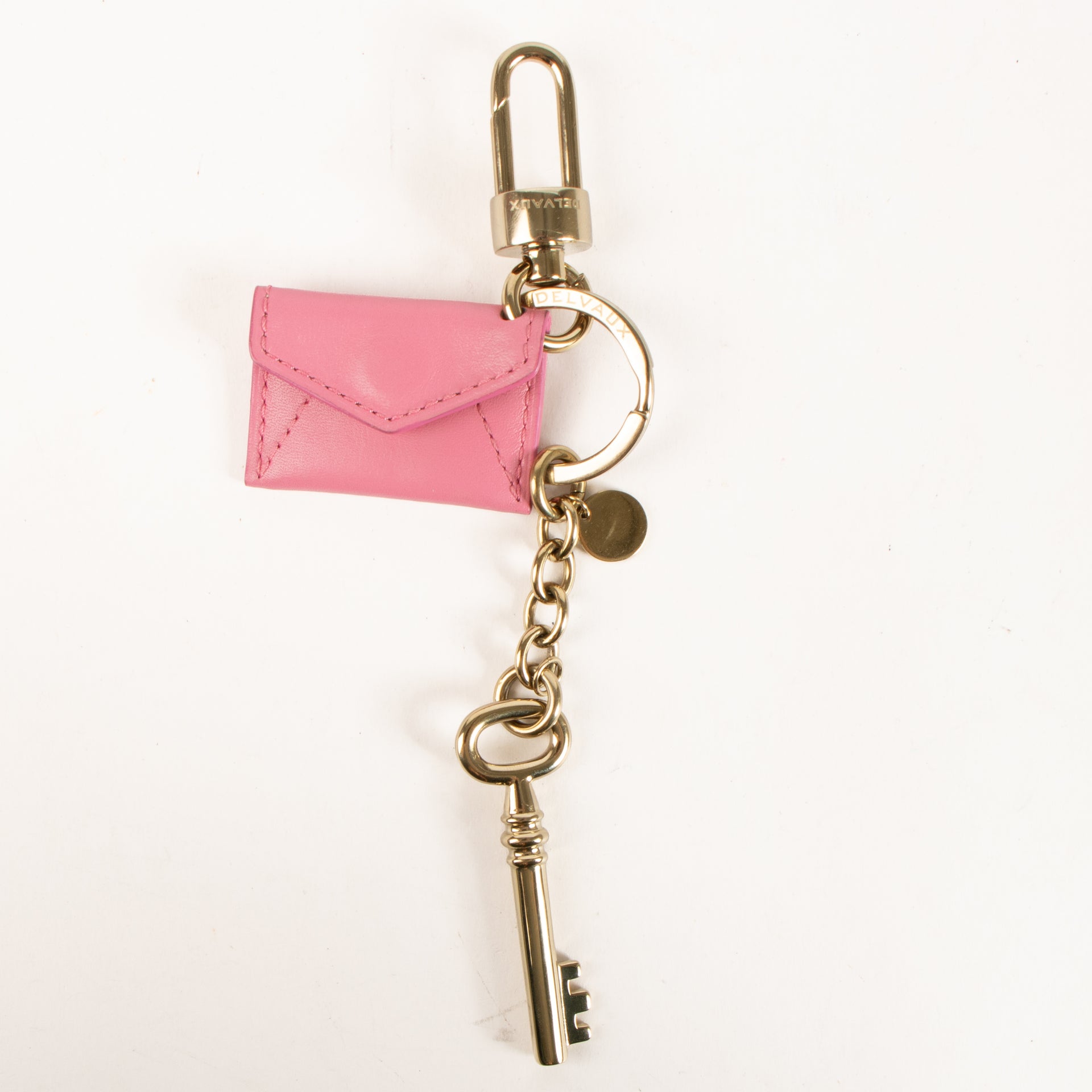 Delvaux Pink Envelope Key Charm