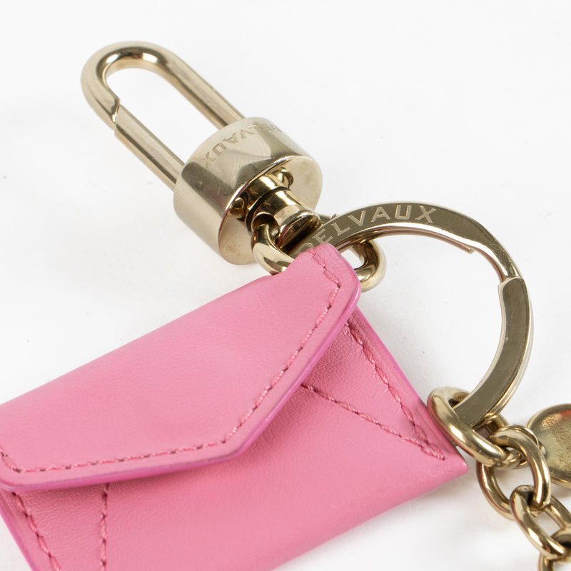 Delvaux Pink Envelope Key Charm