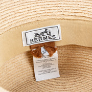 Shop this authentic Hermes Beige Raffia Isola Hat - Size 57 pre-loved on Labellov.com