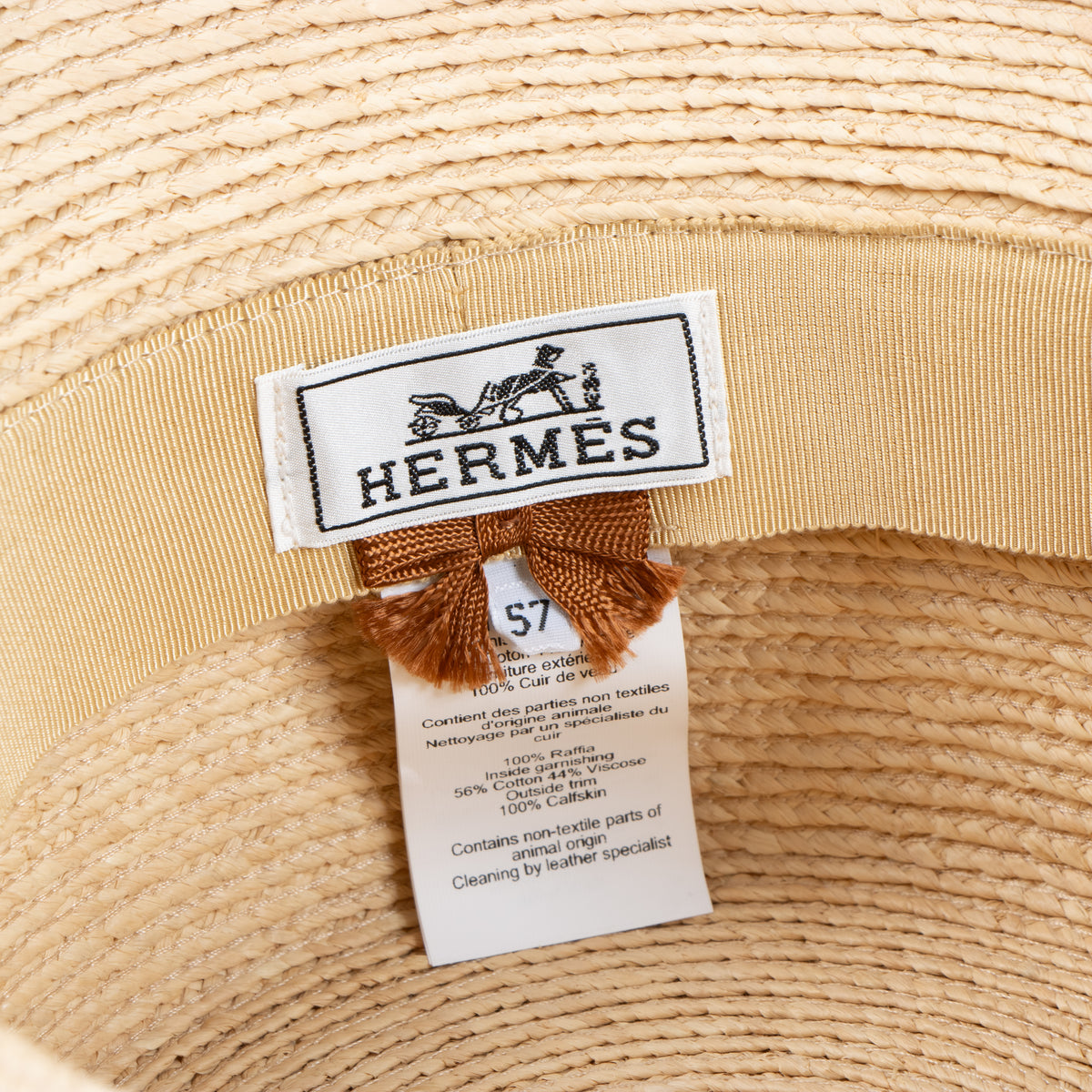Shop this authentic Hermes Beige Raffia Isola Hat - Size 57 pre-loved on Labellov.com