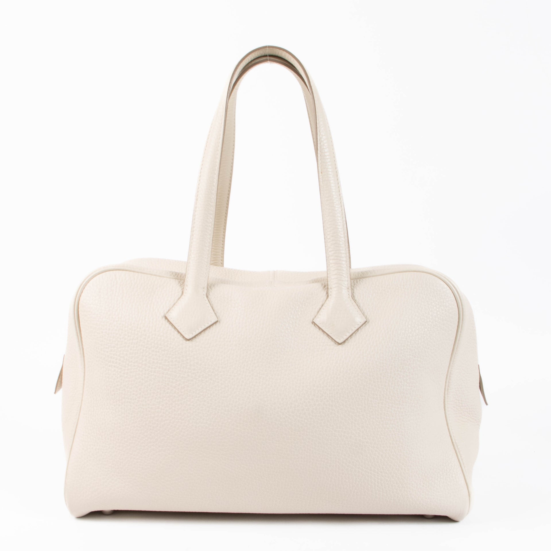 Sac à bandoulière Hermès Victoria 35 Clemence Craie PHW