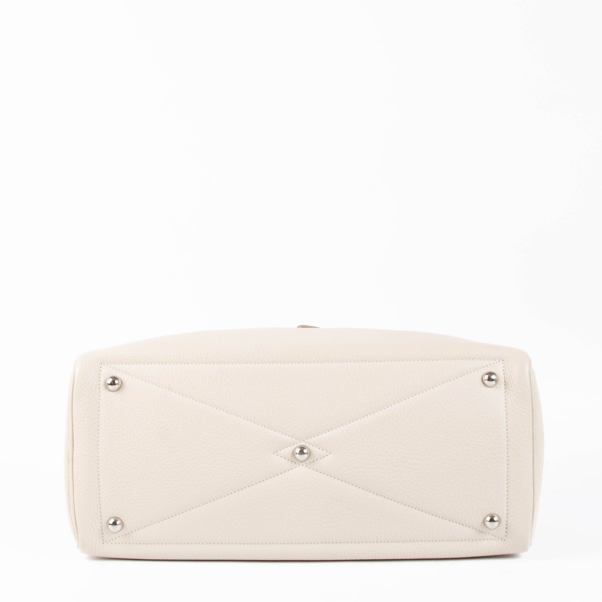 Sac à bandoulière Hermès Victoria 35 Clemence Craie PHW