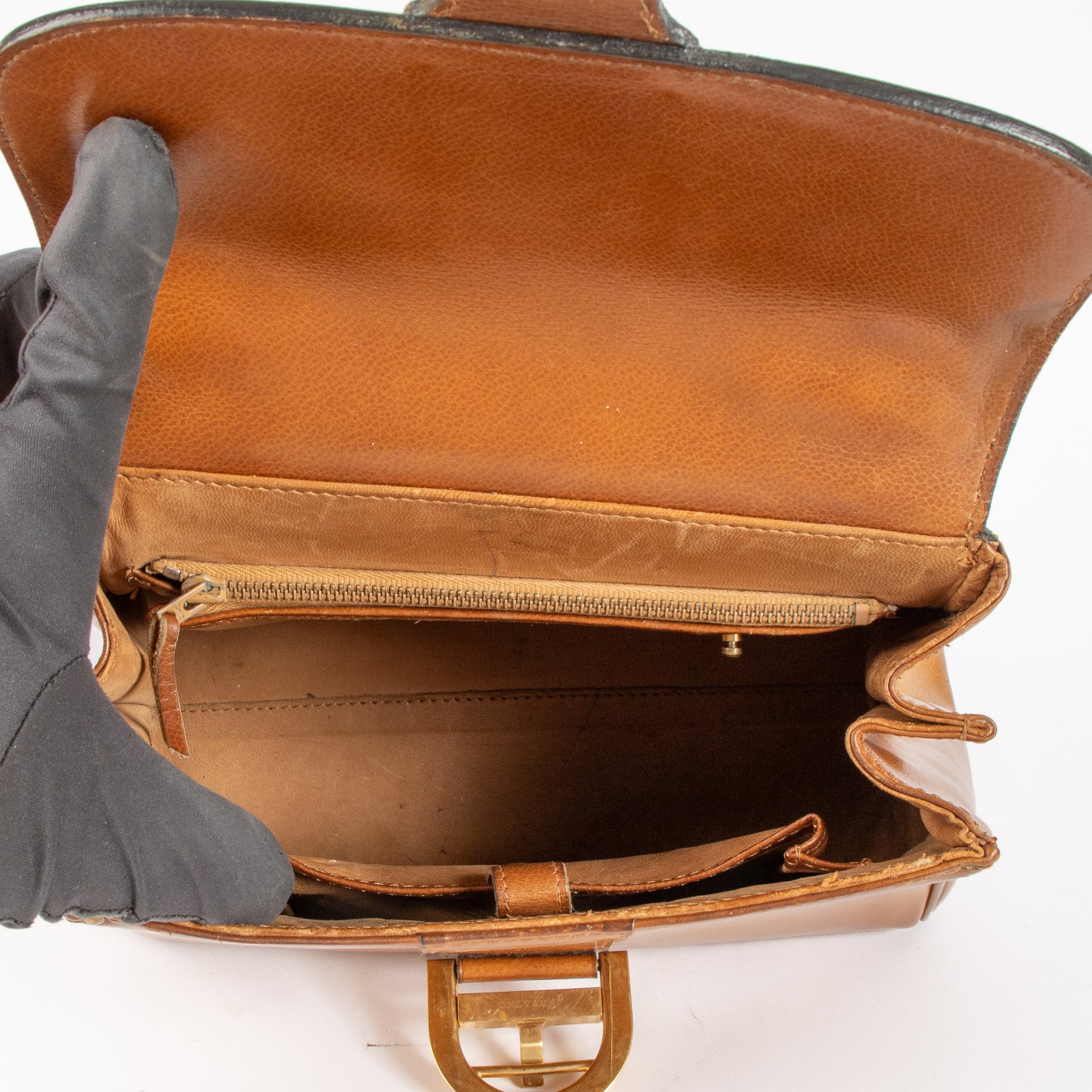 Delvaux 1958s Camel Leather Brillant PM Bag